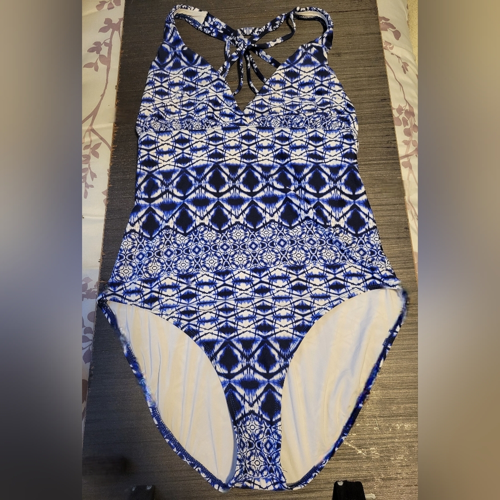 La Blanca Navy and White Swimsuit